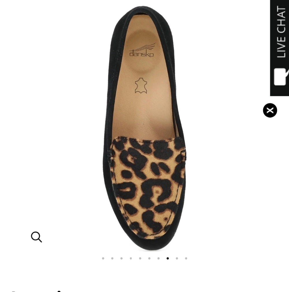 Dansko Lori Suede Black/Leopard Loafers 40 nwot - Picture 8 of 10